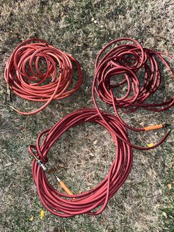 Red Air Compressor Hoses – Lot of 3