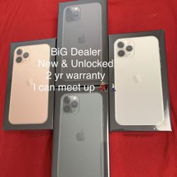 Unlocked Apple iPhone 11 Pro New $950 Or iPhone 11 Pro Max New $1100 with 1 Year Apple Warranty I Can Meet Up 