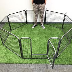 BRAND NEW $85 Pet 8-Panel Playpen, Each Panel (24” Tall X 32” Wide) Heavy Duty Dog Exercise Fence Gate Crate Kennel