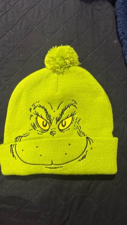Grinch Knit Beanie with Pom-Pom