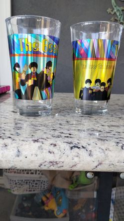 Beatles Yellow Submarine Glasses — Set of 2