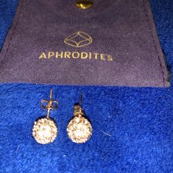 NEW APHRODITE “HAPPINESS” CRYSTAL BALL STUD EARRINGS 