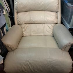 Leather La-Z-Boy Recliner, Custom-Made, Swivel And Rocking Vintage