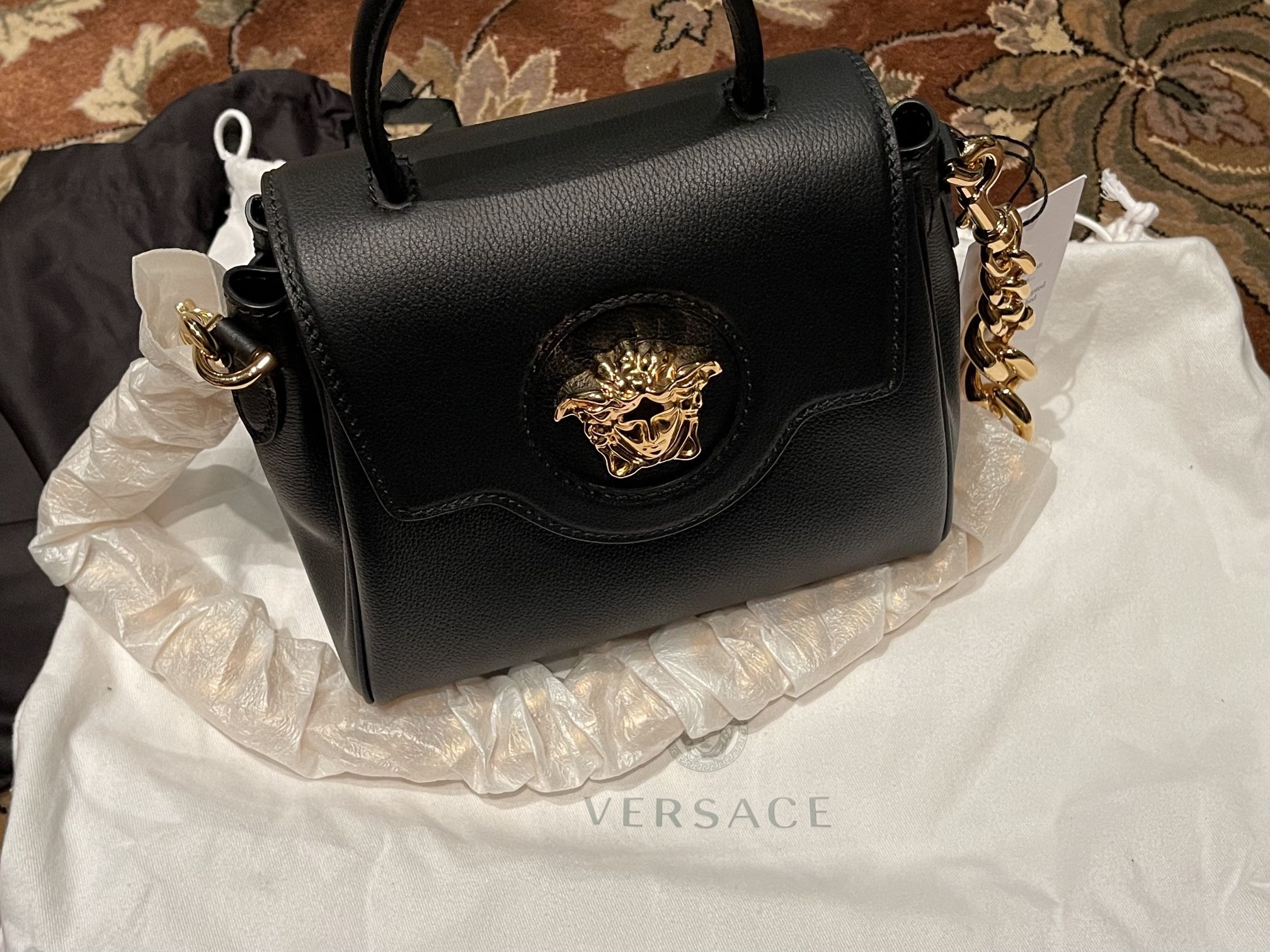 Versace La Medusa Small Handbag Black 