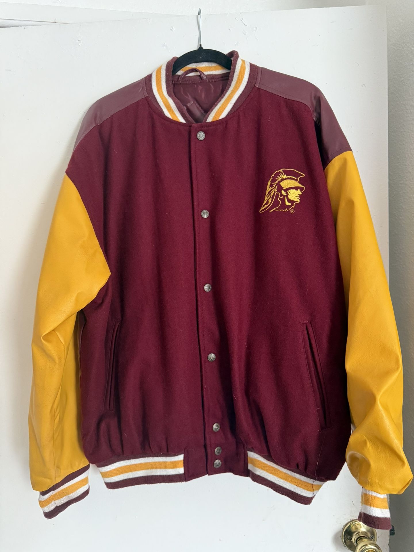USC Leather Bomber Jacket XL