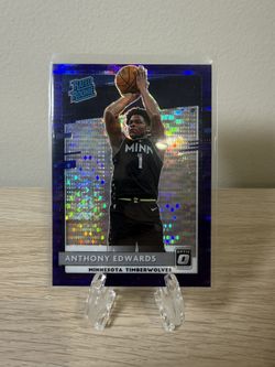 2020-21 Anthony Edwards Donruss Optic Rated Rookie Purple Pulsar Prizm #151