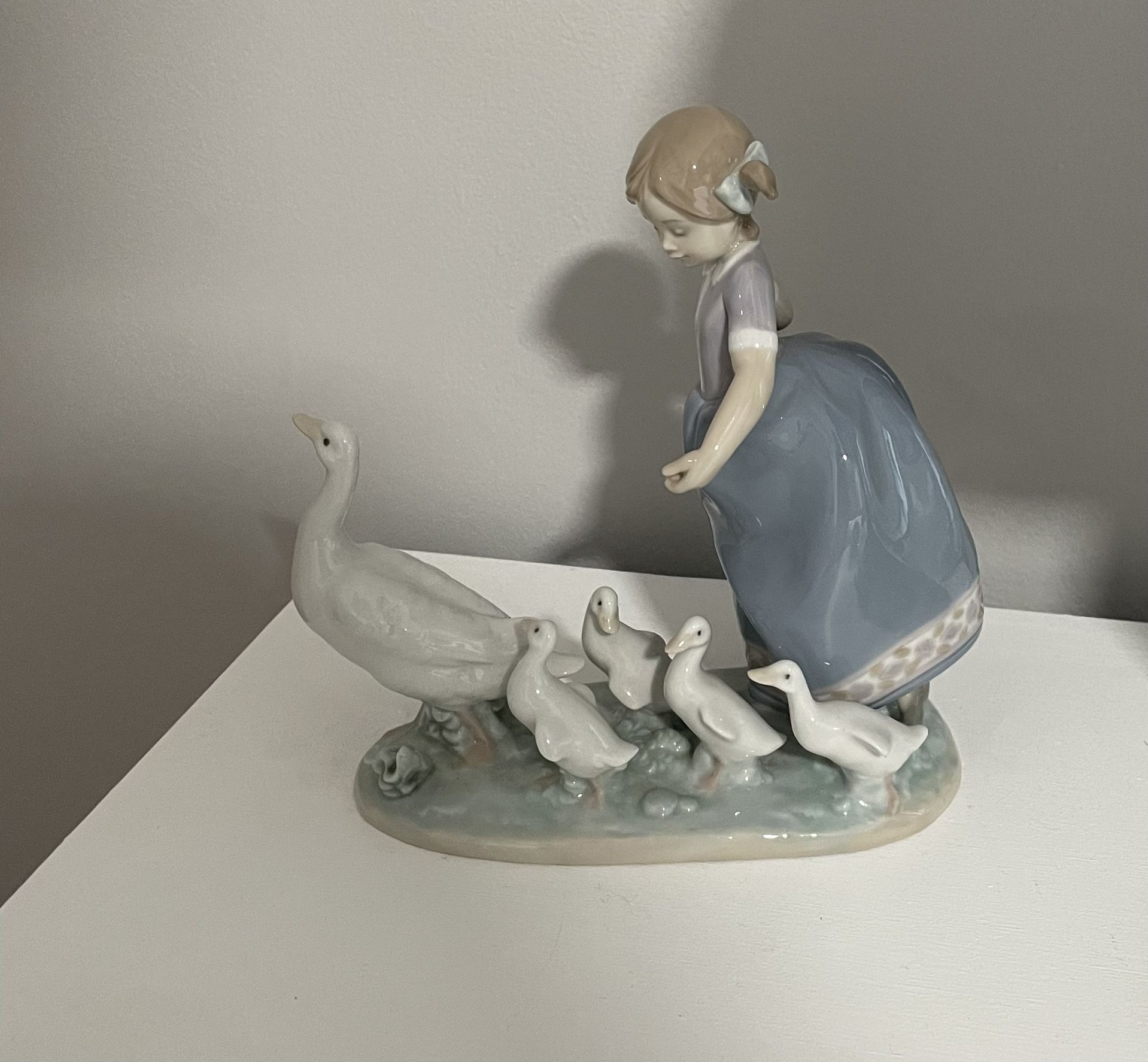 Lladro, Geese, Daughter, Herder, Ducks, Beautiful, Authentic With Real Markings, Swans, Baby, Statue