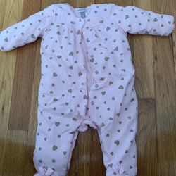 Girl Heart Pink One Peice Sweater Winter Coat Jacket 3-6 Months Absorba Paris