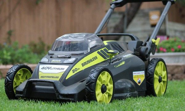 Ryobi Cordless Electric Lawn Mower With Weed Wacker Battery/Charger Included 