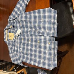 Brand New Multi Blue Hollister Flannel 