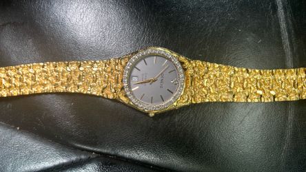 Vintage Geneve gold nugget watch