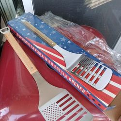 Patriotic American Flag Spatula with Bottle Opener 🇺🇲