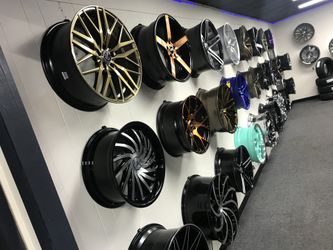 New rims and tires mounted and balance and alignment free finance available zero Down 😍 no credit needed 💯 days same cash 💰