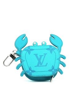 Louis Vuitton Baby Blue LV Crab Bag Charm Zipper Pouch