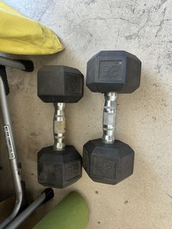 (2) 25 Lb. Dumbbells