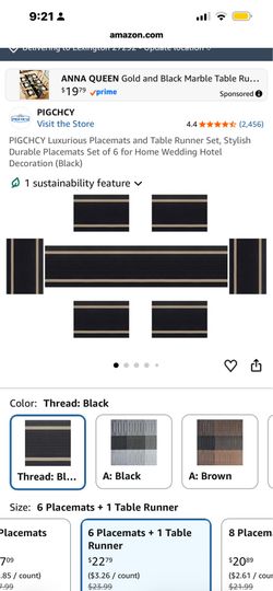 PIGCHCY Placemats and Table Runner Set