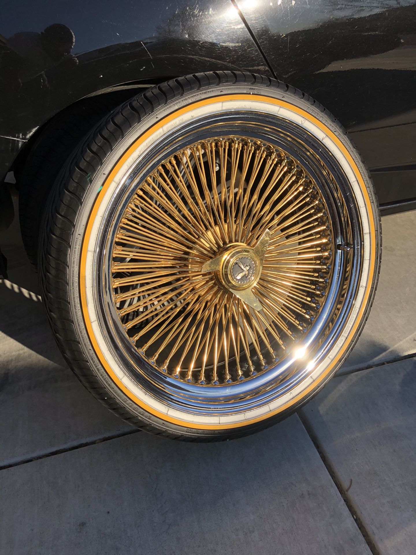 22 Inch Gold wire wheel zenith Dayton Vogue for Sale in Tracy, CA OfferUp