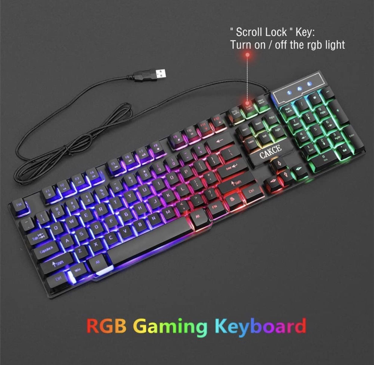 Gaming Keyboard & Colorful Mouse 