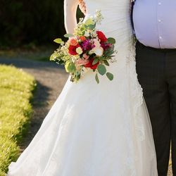Wedding Dress Size 4-6 Ivory, Corseting, With Bustle, And Petticoat