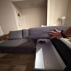Pull out couch with storage