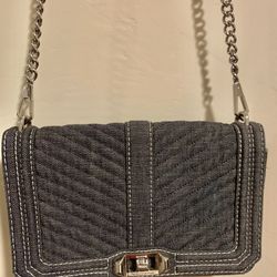 Rebecca Minkoff Quilted Denim Love Crossbody bag