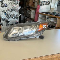 2013 To 2015 Honda Accord Headlight Driver Side Assembly #681 B FC301(Not Hid)