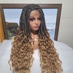 Braided Lace Front Wig  30 Inches Long 