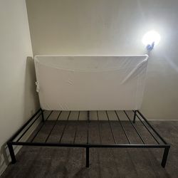 Twin Foam Mattress + Metal Bed Frame – $150 (Firm)