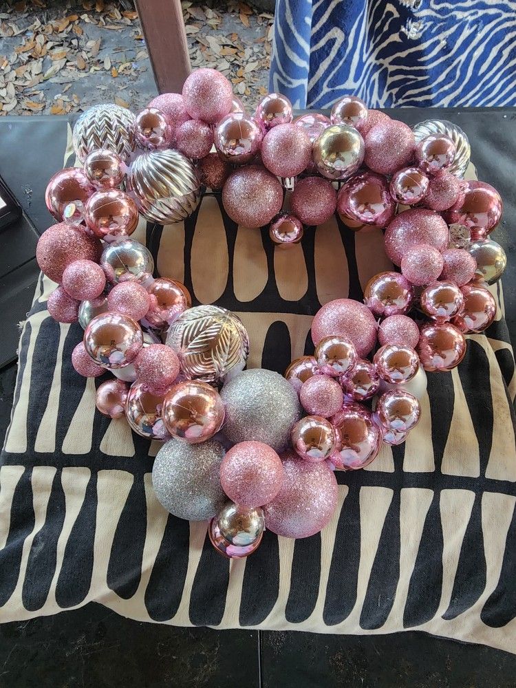 Pink Heart Wreath