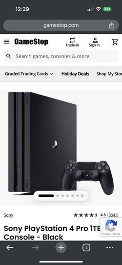 Sony PlayStation 4 Pro 1TB Console - Black With 2 Wireless Controllers 