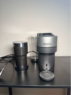 Nespresso Vertuo Pop+ Deluxe in Titan & Aeroccino XL Bundle + Pods & Descaling Kit - $120