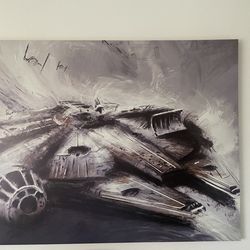 Millennium Falcon on canvas