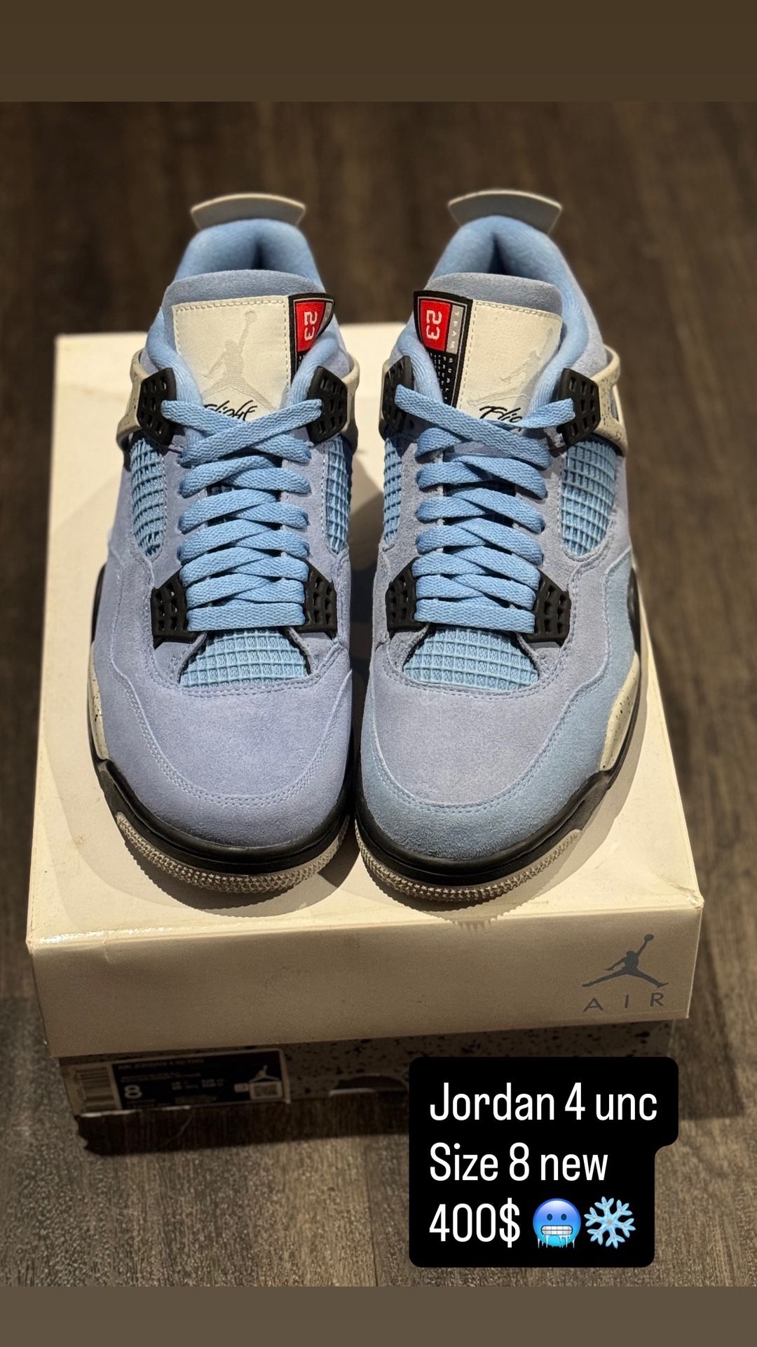 Jordan 4 Unc Size 8 DS New 