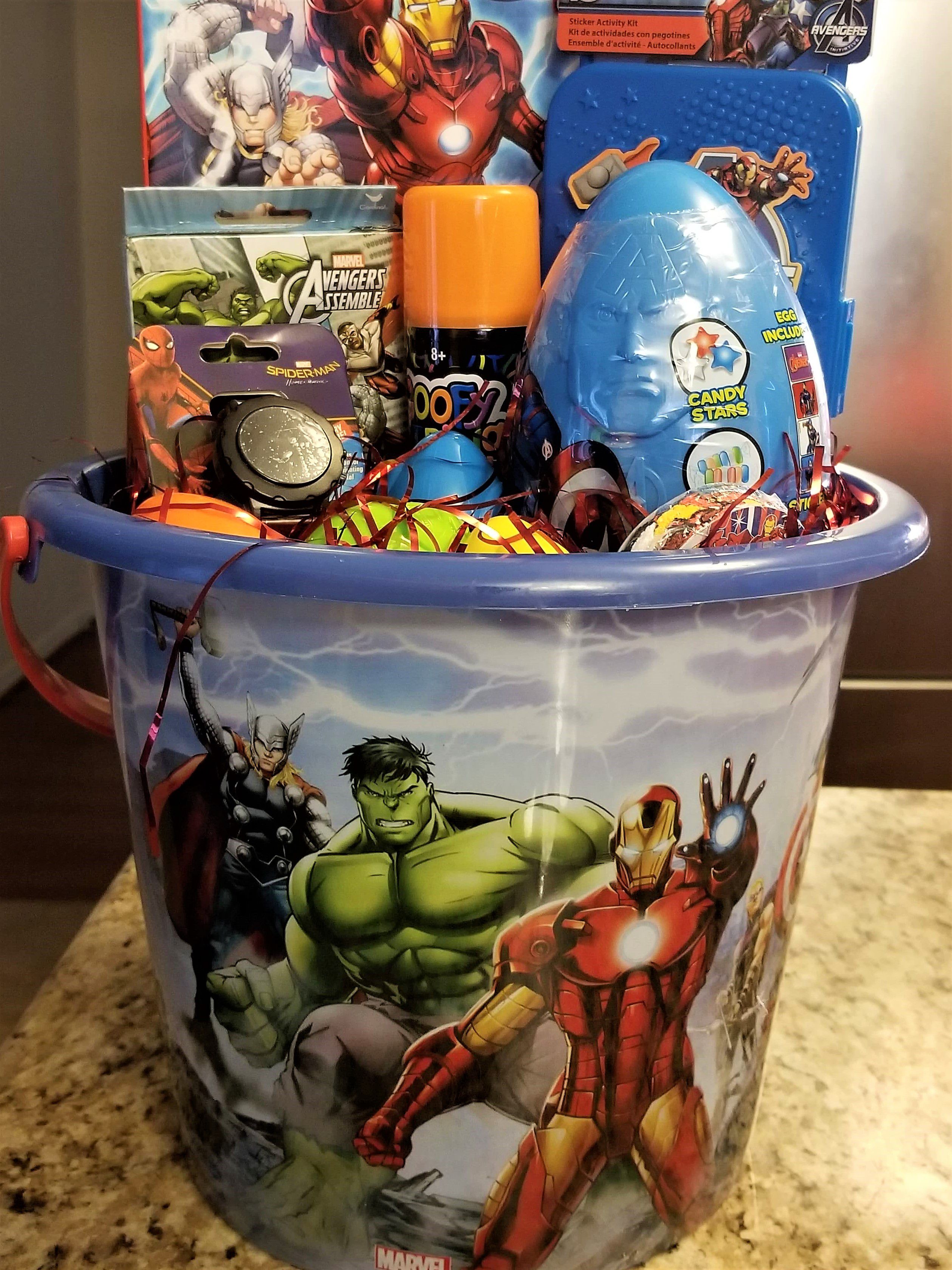 Marvels Avengers Easter Basket for Boys - This is a great super hero basket!