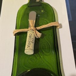 Flat Wine Bottle Cheese Tray
