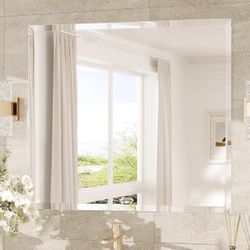 40x30 Frameless Mirror Bathroom Rectangle