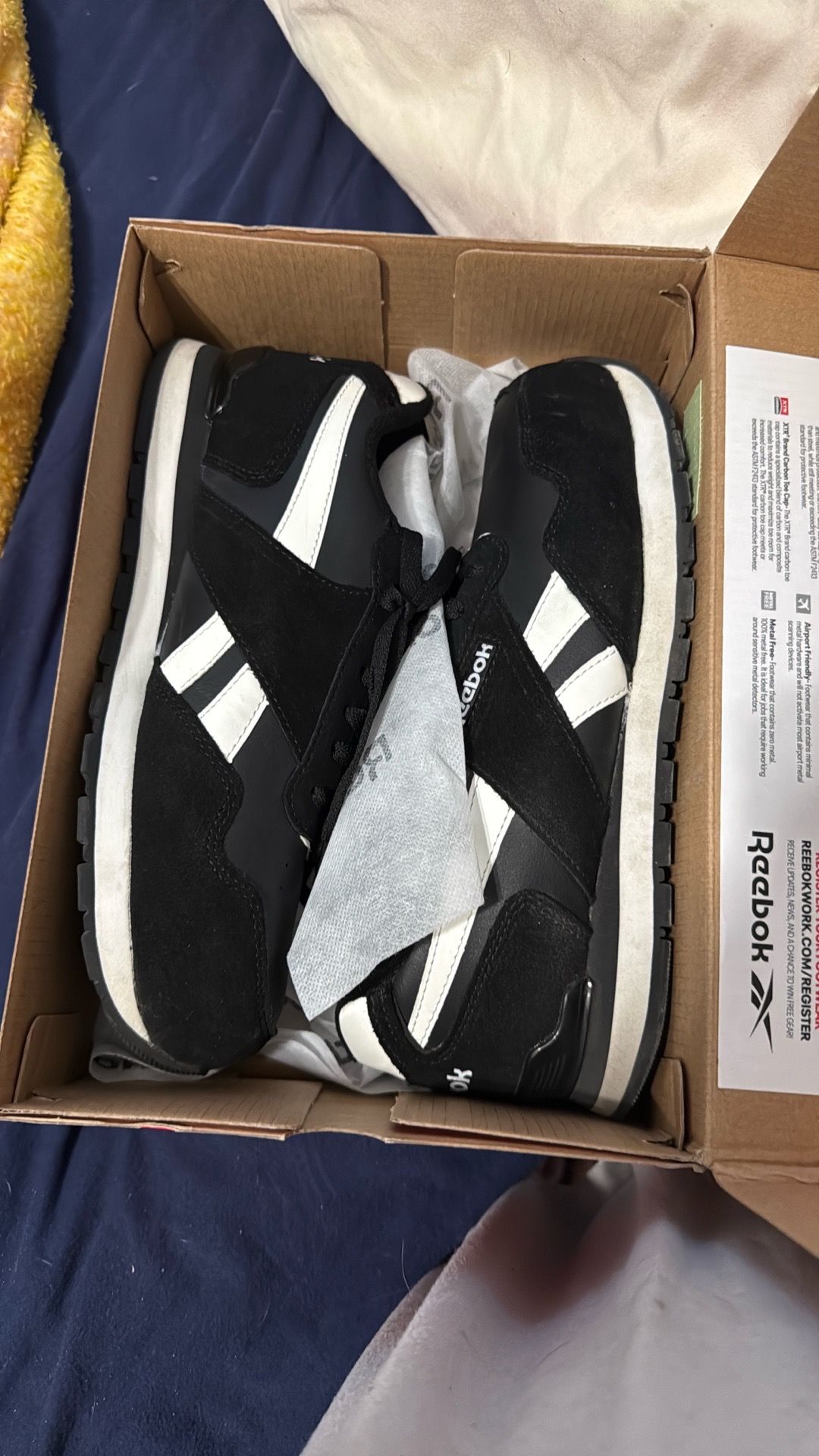 Reeboks steel toe shoe size 10 .5 wide