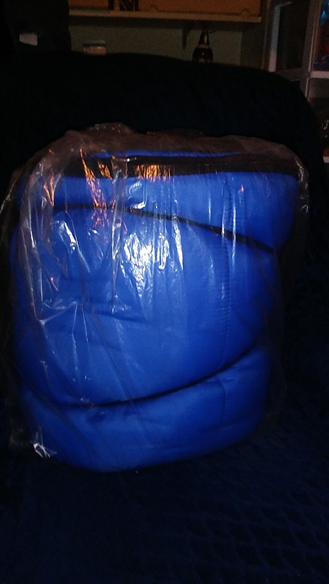 Blue sleeping bag