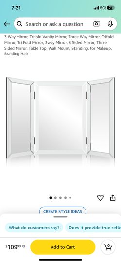 Trifold Vanity Mirror