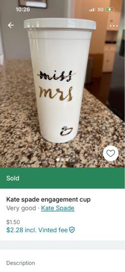 Kate Spade Miss to Mrs Engagement Cup