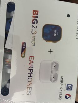 Smart watch with earphones