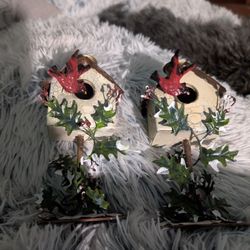 Holiday Candle  Holders/Sticks (2)