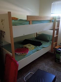 White bunkbed