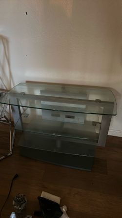 Glass tv stand