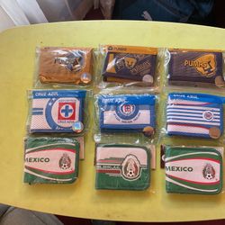 WALLETS PUMAS. CRUZ AZUL. MEXICO TEAM. $15 EACH