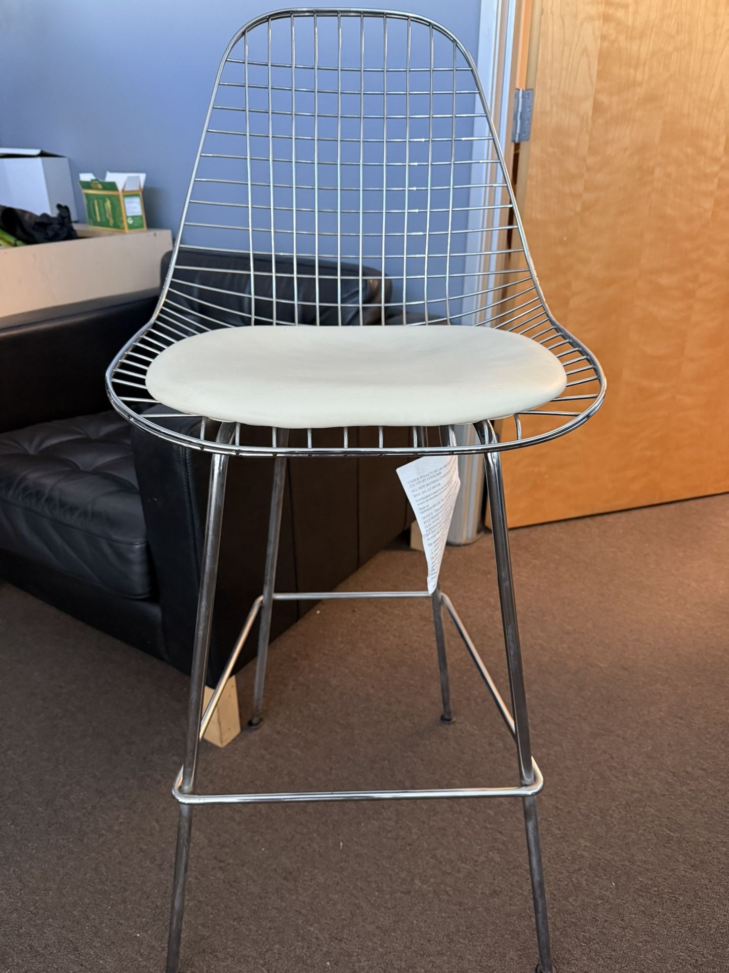 Eames Wire Stool with Seat Pad- Herman Miller