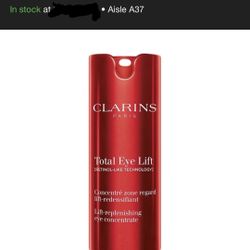 CLARINS PARIS Total Eye Lift Lift Replenishing Eye Concentrate 15 ml 0.5 Oz New