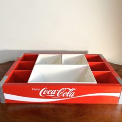 Coca Cola Appetizer Snack Container Tray with handles
