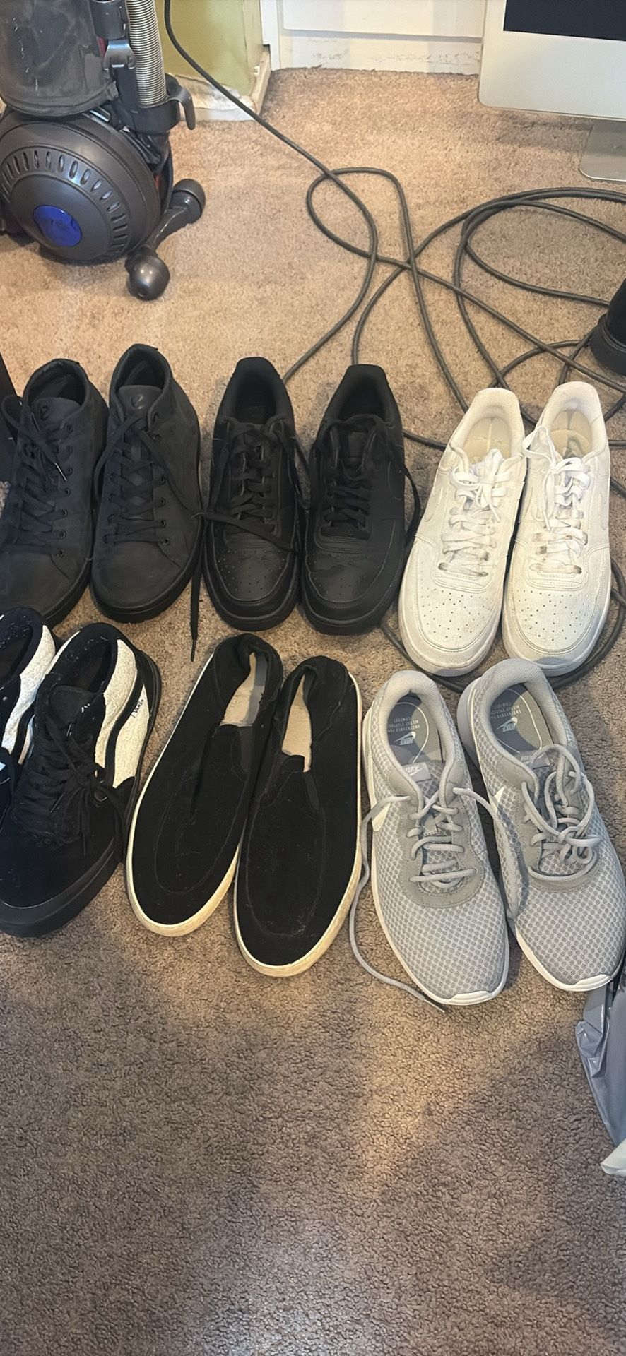 Lot Of 6 Shoes Nike, Vans, Ecco
