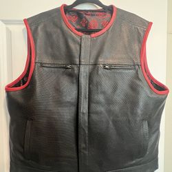 Custom Made Men’s Leather Motorcycle Vest